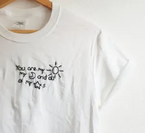 Hand Embroidered Sun, Moon, Stars Shirt