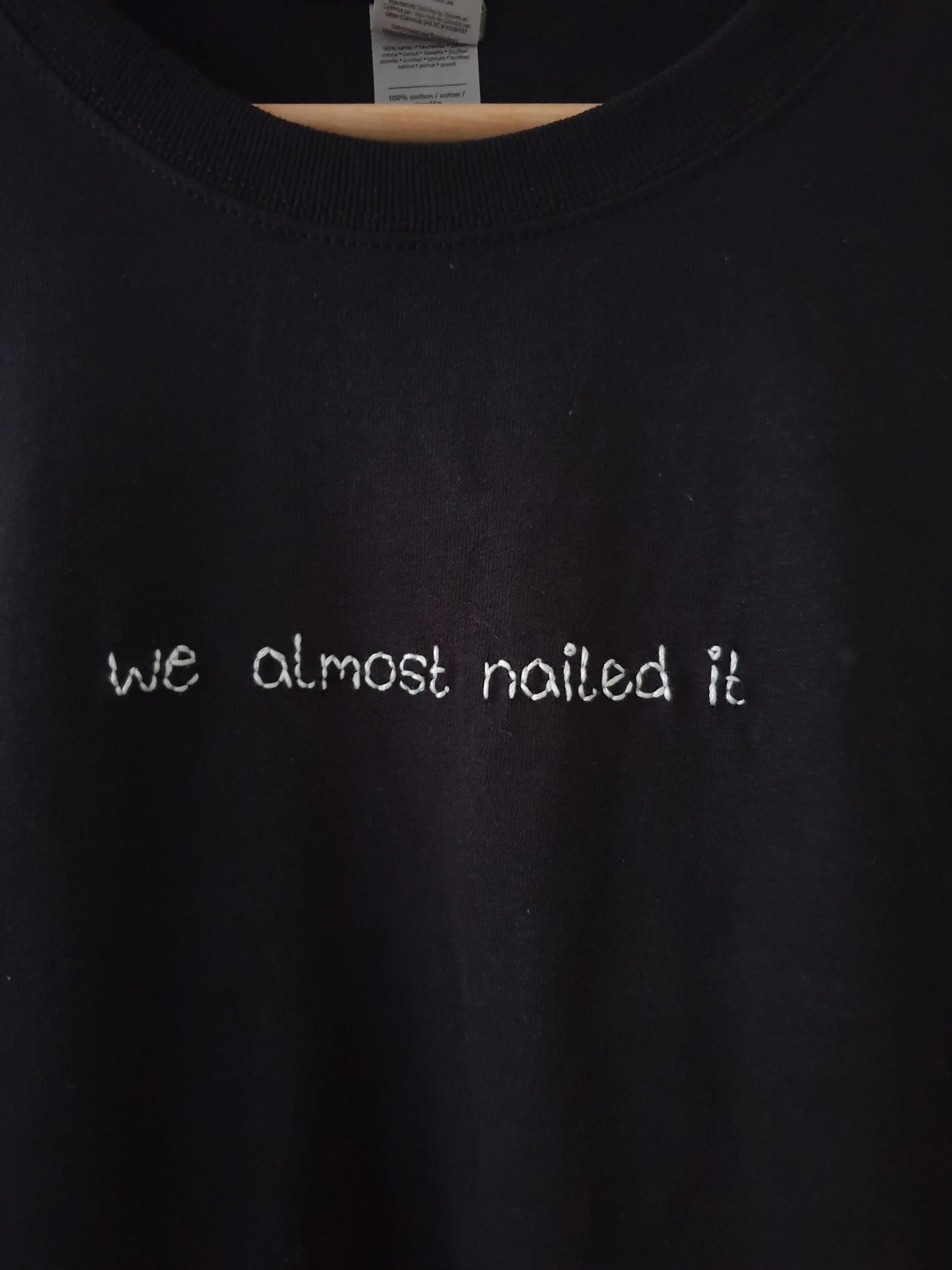Hand Embroidered Text Shirt