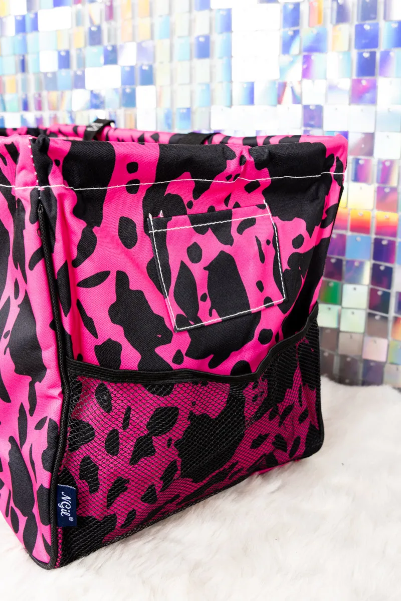 Hot Pink Milkin' It Collapsible Haul-It-All Basket with Mesh Pockets