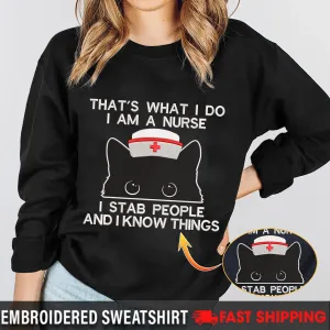 I Am A Nurse - Embroidered Sweatshirt - Hoodie