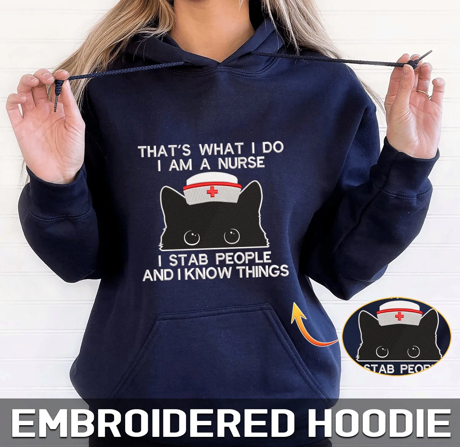I Am A Nurse - Embroidered Sweatshirt - Hoodie