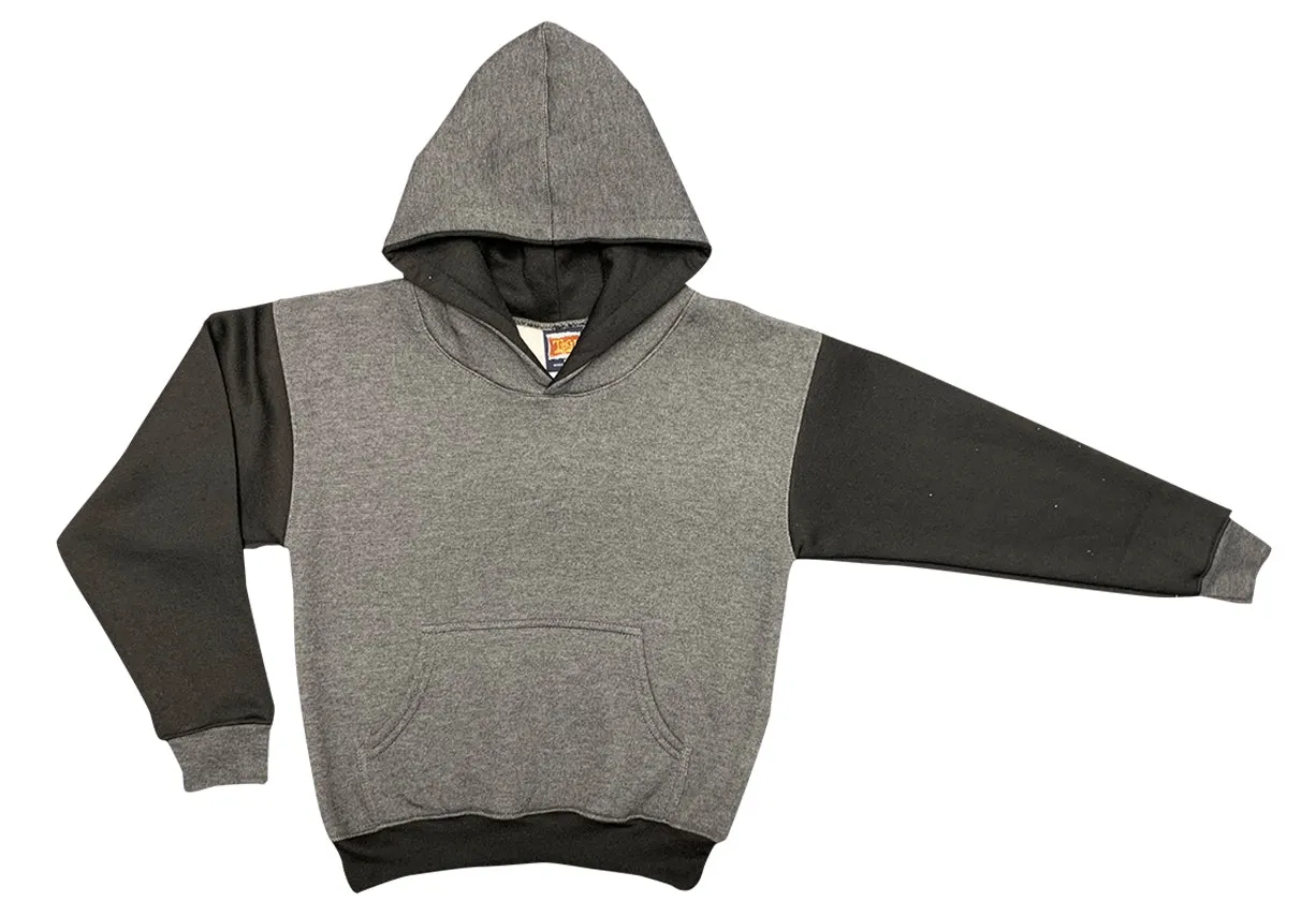 Kids Heathered Hooded P/O Sweatshirt (Style# 468)