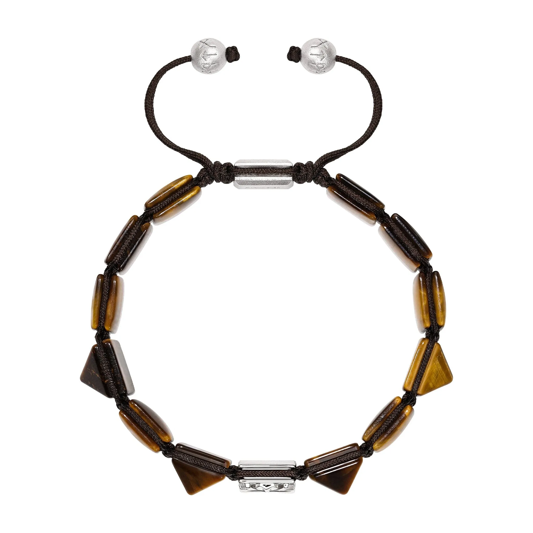 Knight's Cross Golden Tiger Eye Macrame Bracelet