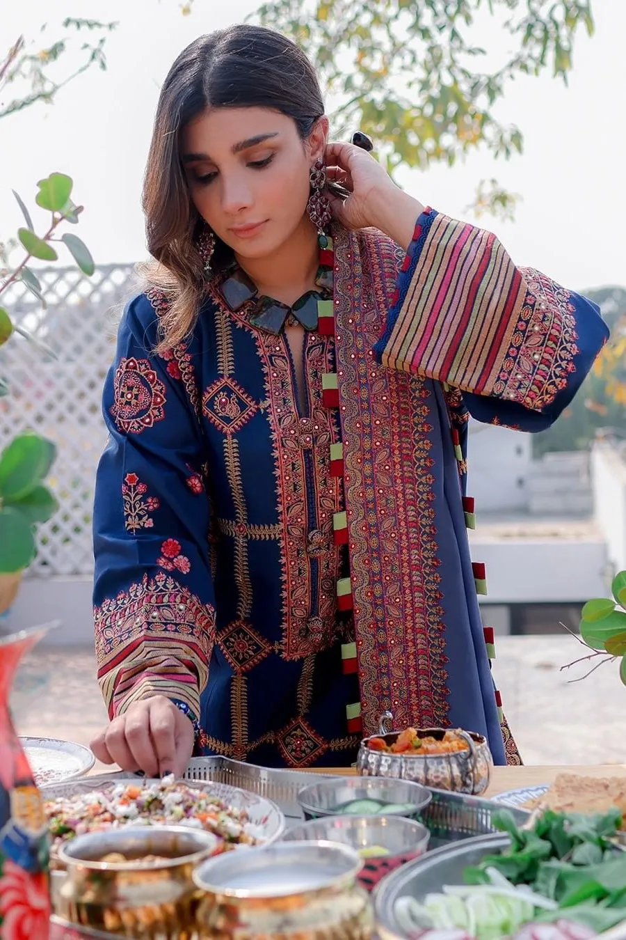 LINA (ZL22-13 B) | Zaha Summer Lawn Collection 2022 | Unstitched Embroidered Lawn Suits