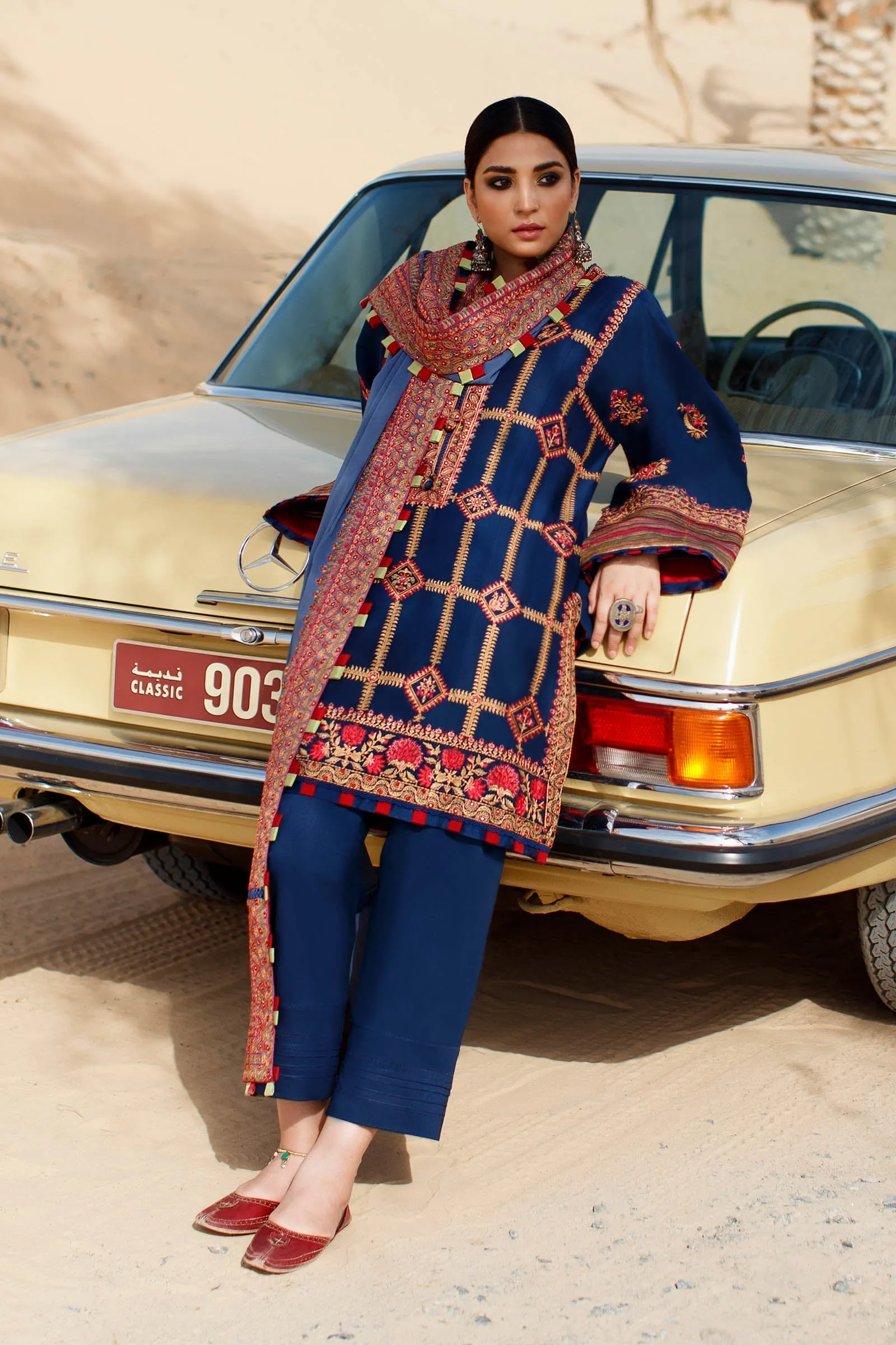 LINA (ZL22-13 B) | Zaha Summer Lawn Collection 2022 | Unstitched Embroidered Lawn Suits