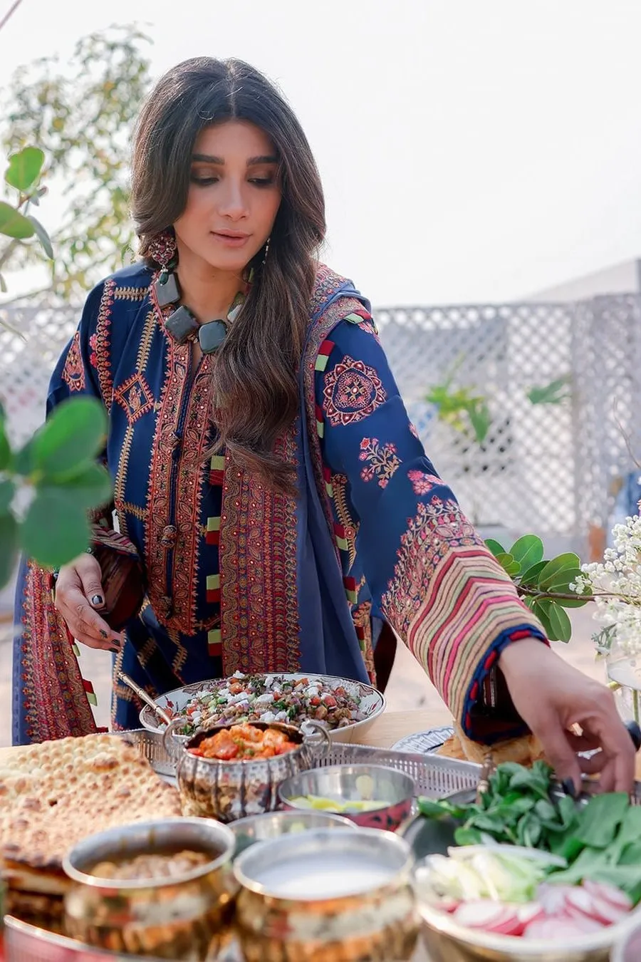 LINA (ZL22-13 B) | Zaha Summer Lawn Collection 2022 | Unstitched Embroidered Lawn Suits