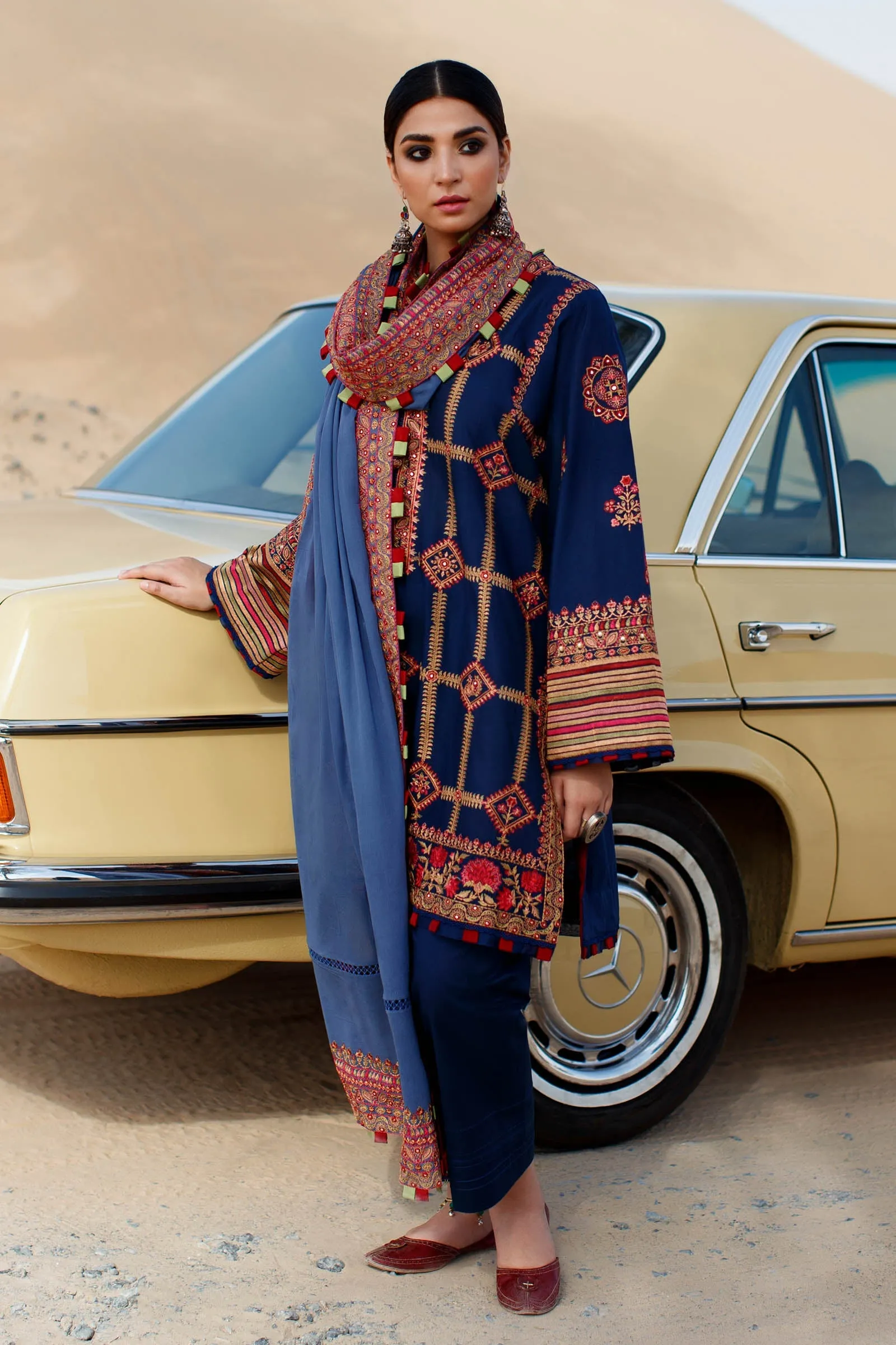 LINA (ZL22-13 B) | Zaha Summer Lawn Collection 2022 | Unstitched Embroidered Lawn Suits