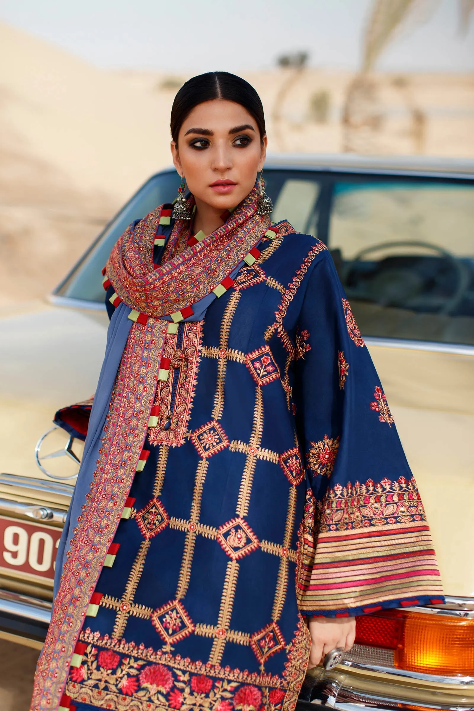 LINA (ZL22-13 B) | Zaha Summer Lawn Collection 2022 | Unstitched Embroidered Lawn Suits