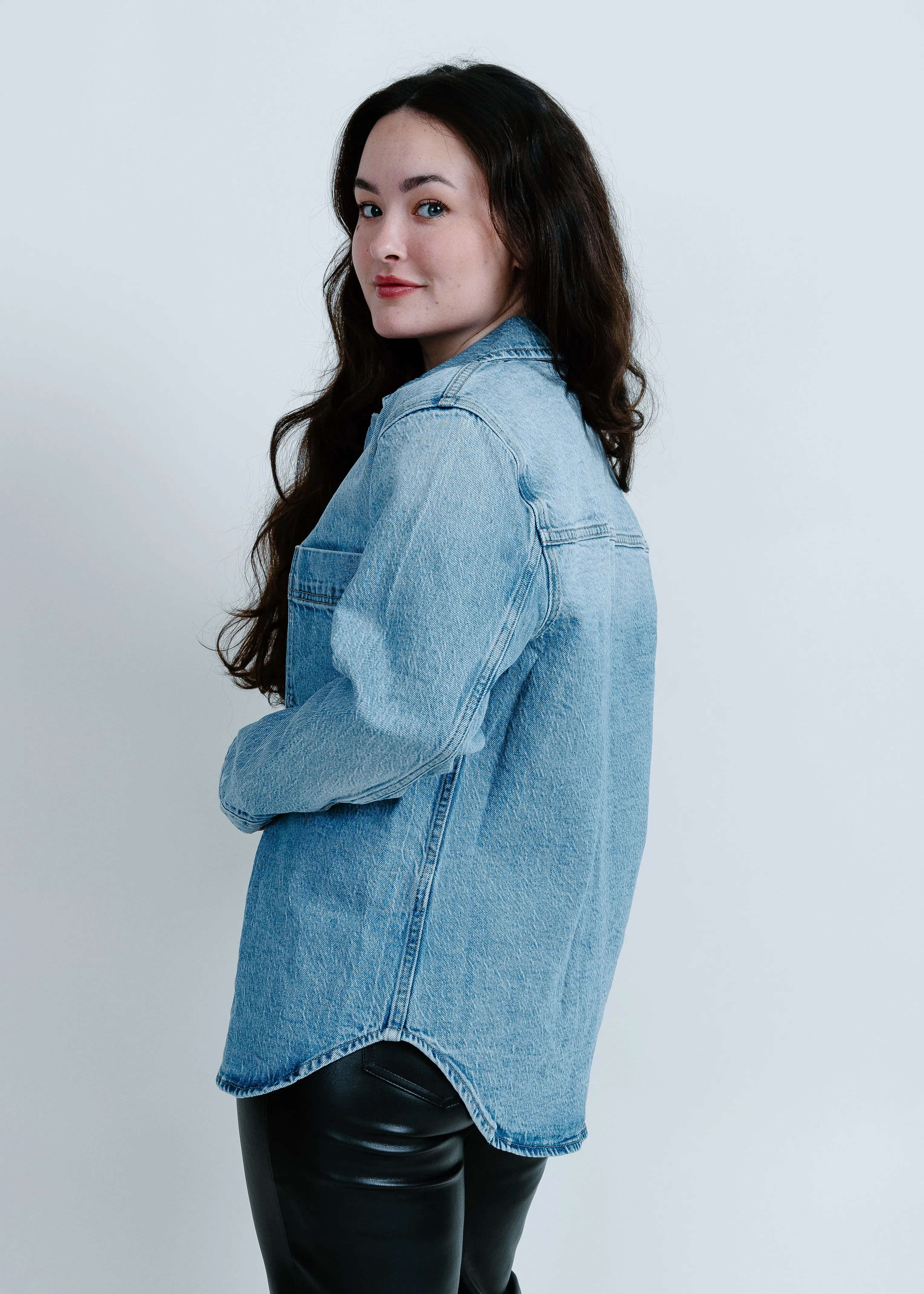 Liv Long Sleeve Denim Shirt - Fonda