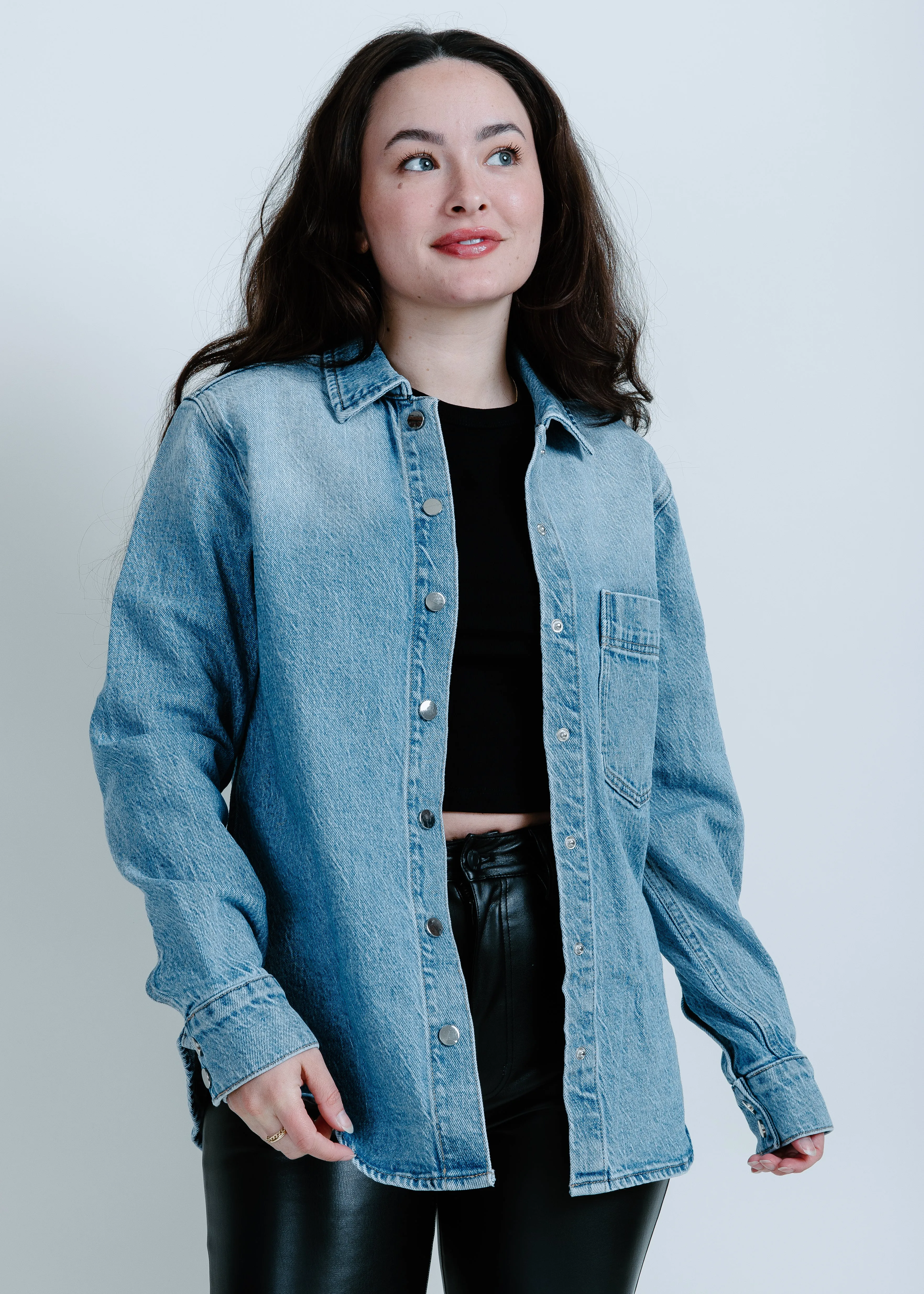 Liv Long Sleeve Denim Shirt - Fonda