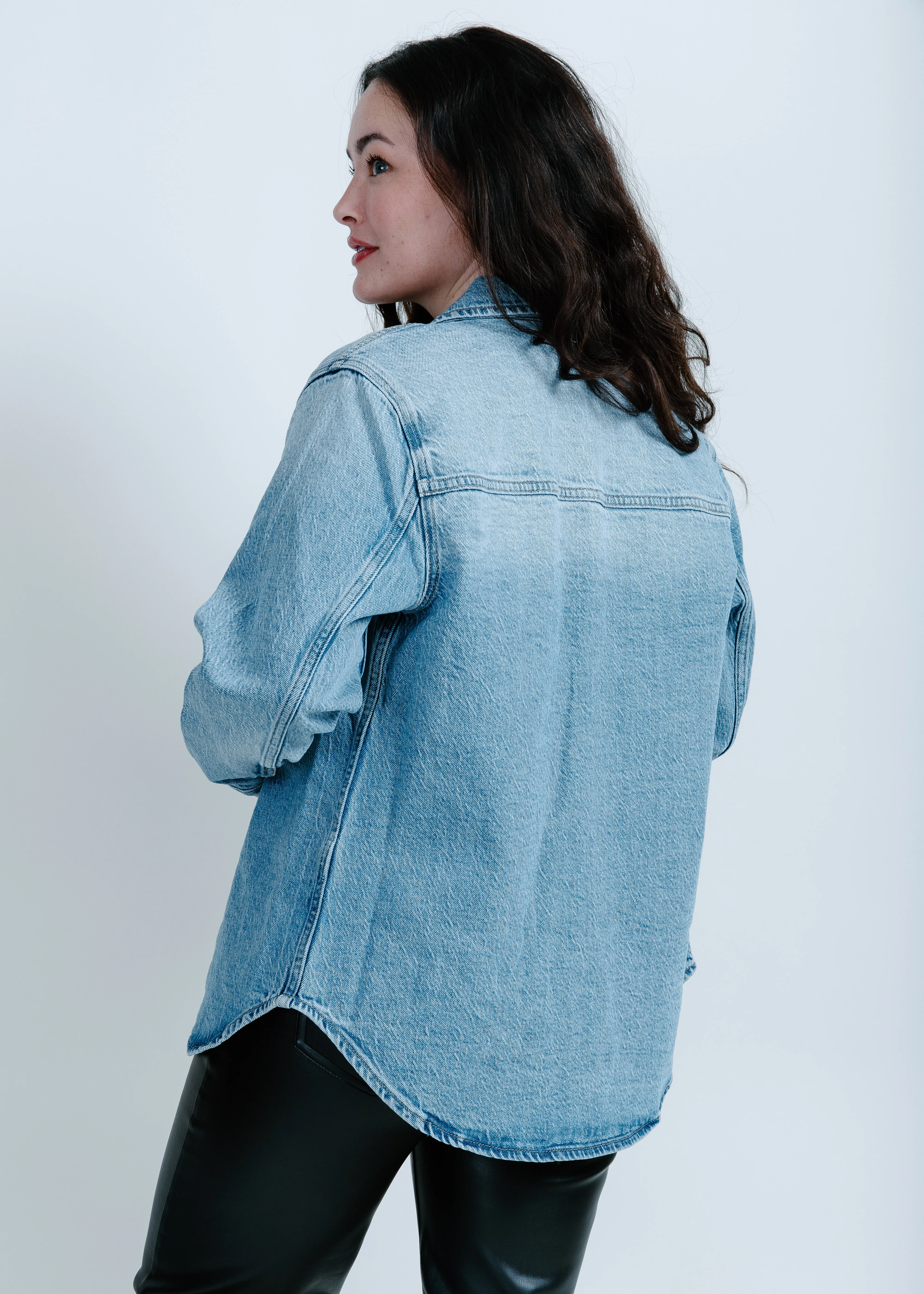 Liv Long Sleeve Denim Shirt - Fonda
