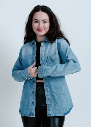 Liv Long Sleeve Denim Shirt - Fonda