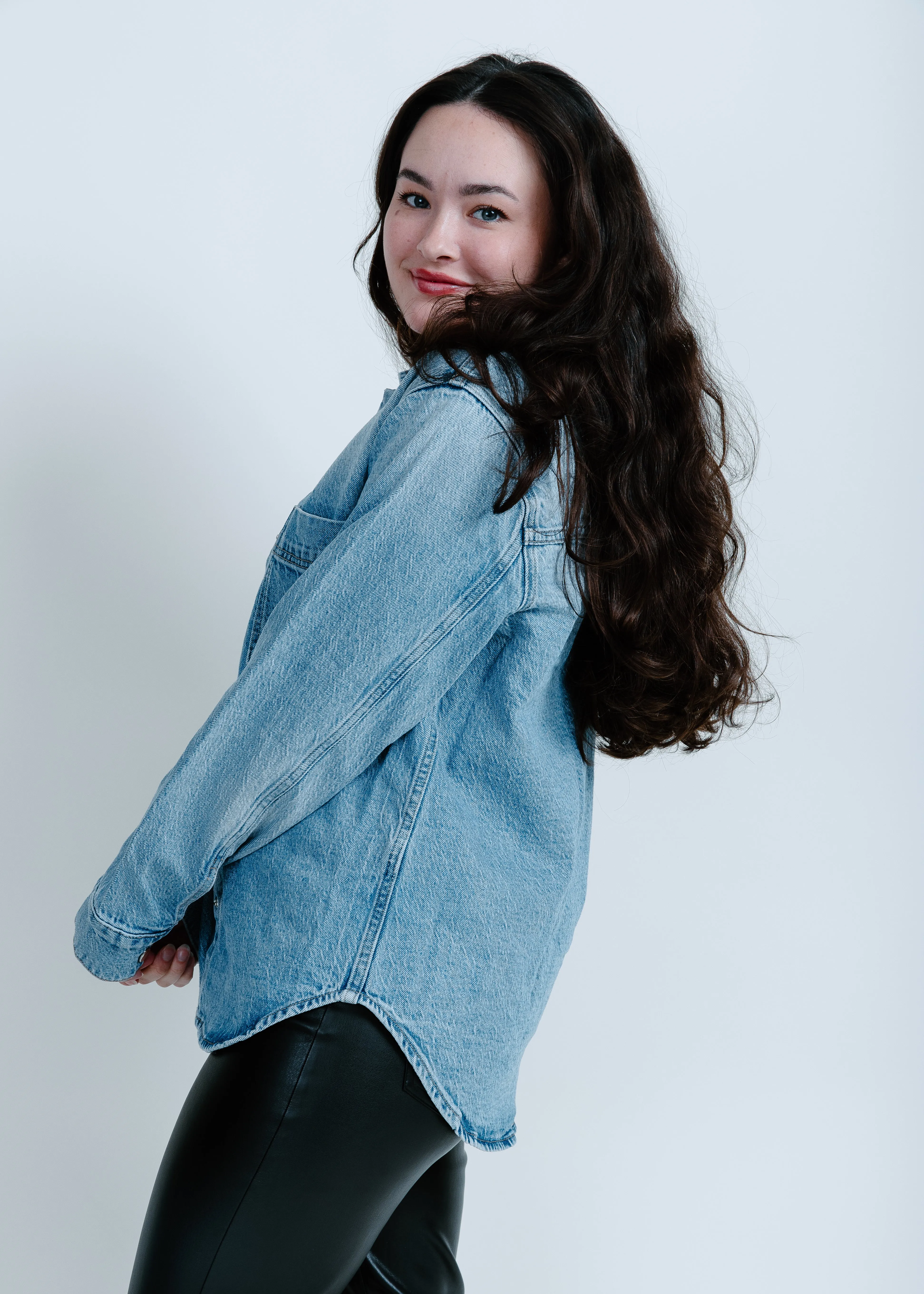 Liv Long Sleeve Denim Shirt - Fonda