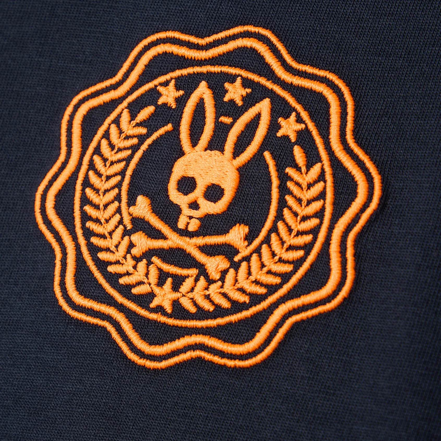 london embroidered tee-410 navy