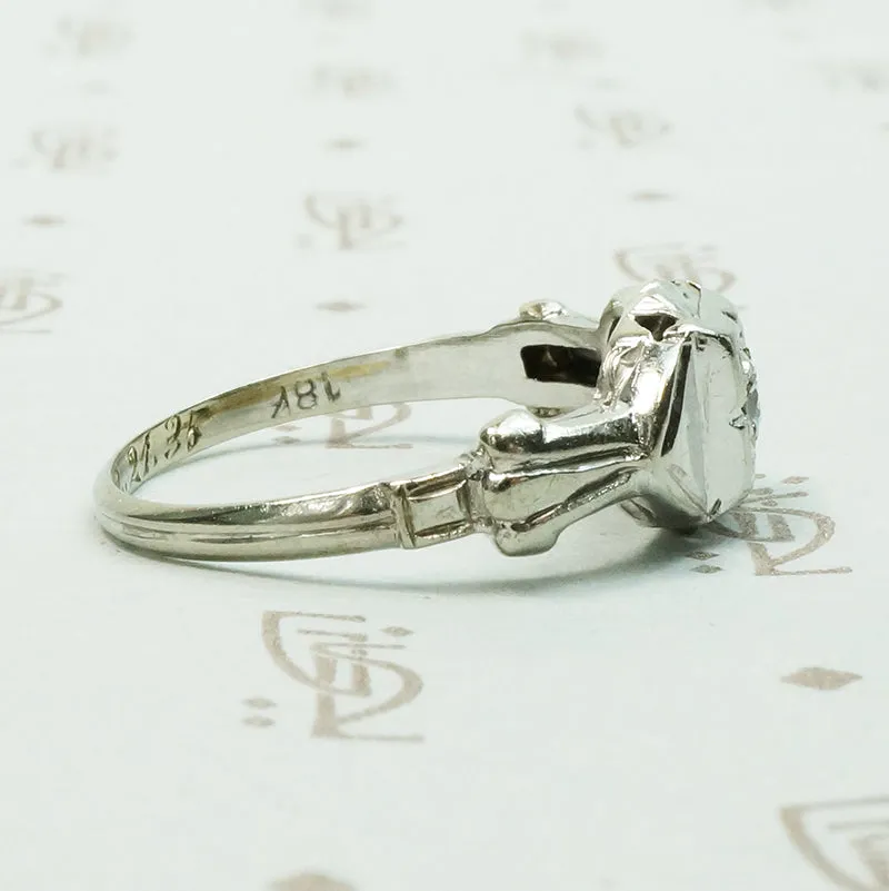 Lovely Little Art Deco Diamond Engagement Ring