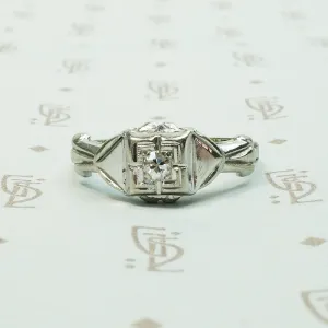 Lovely Little Art Deco Diamond Engagement Ring