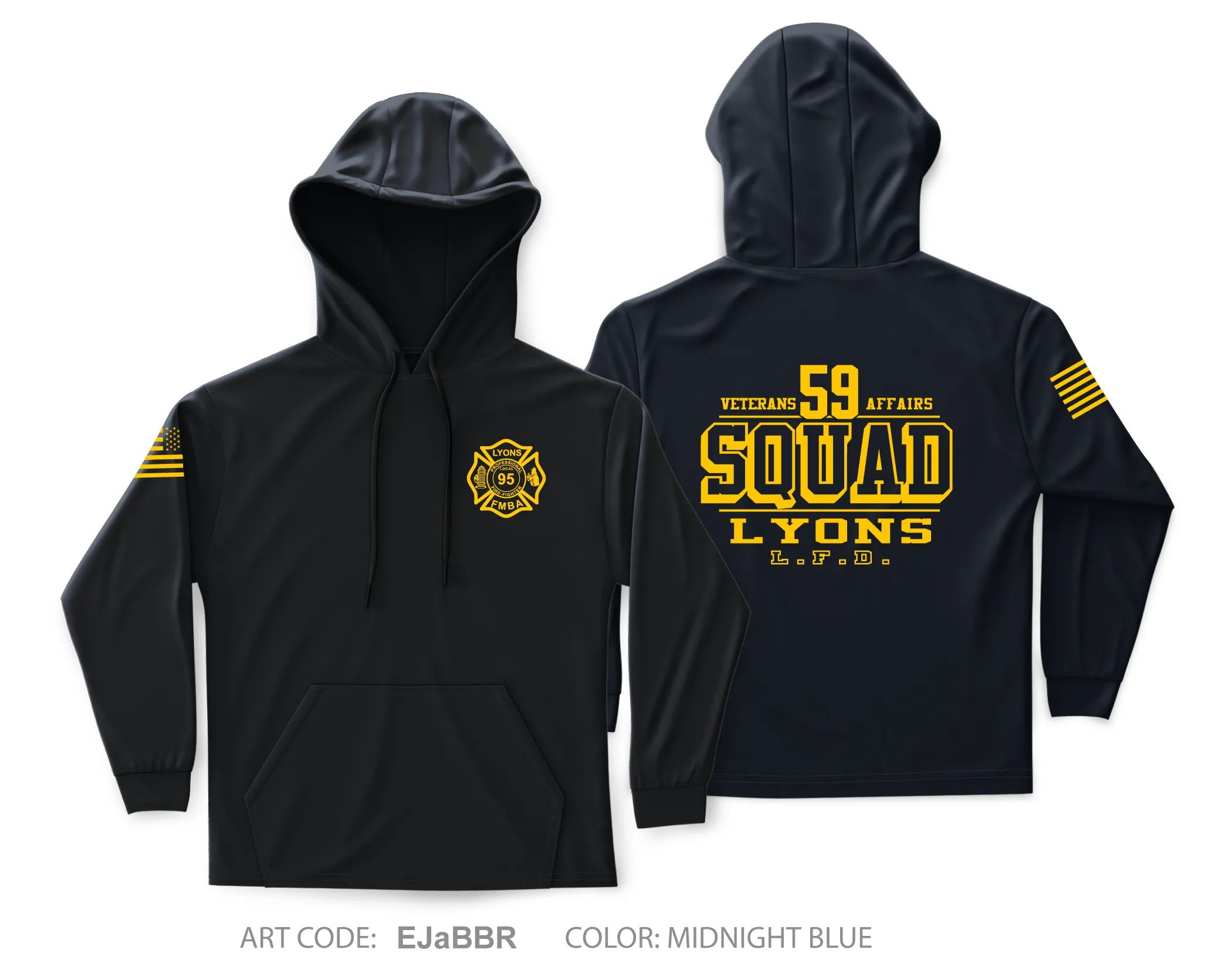 Lyons Fire Department Core Men's Hooded Performance Sweatshirt - EJaBBR