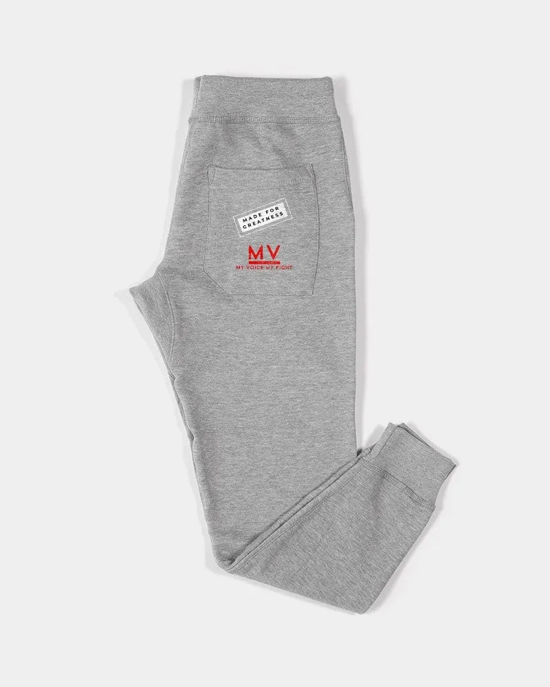 Made For Greatness Unisex Grey Fleece Joggers