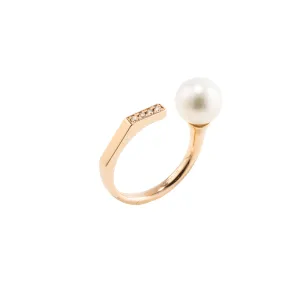 【Made-To-Order】MANHATTAN Pearl Diamond Cuff Ring