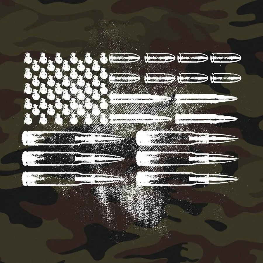 Men's Ammo Flag T-Shirt - Woodland Camo