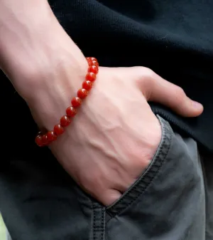Men's Carnelian Corded Bracelet