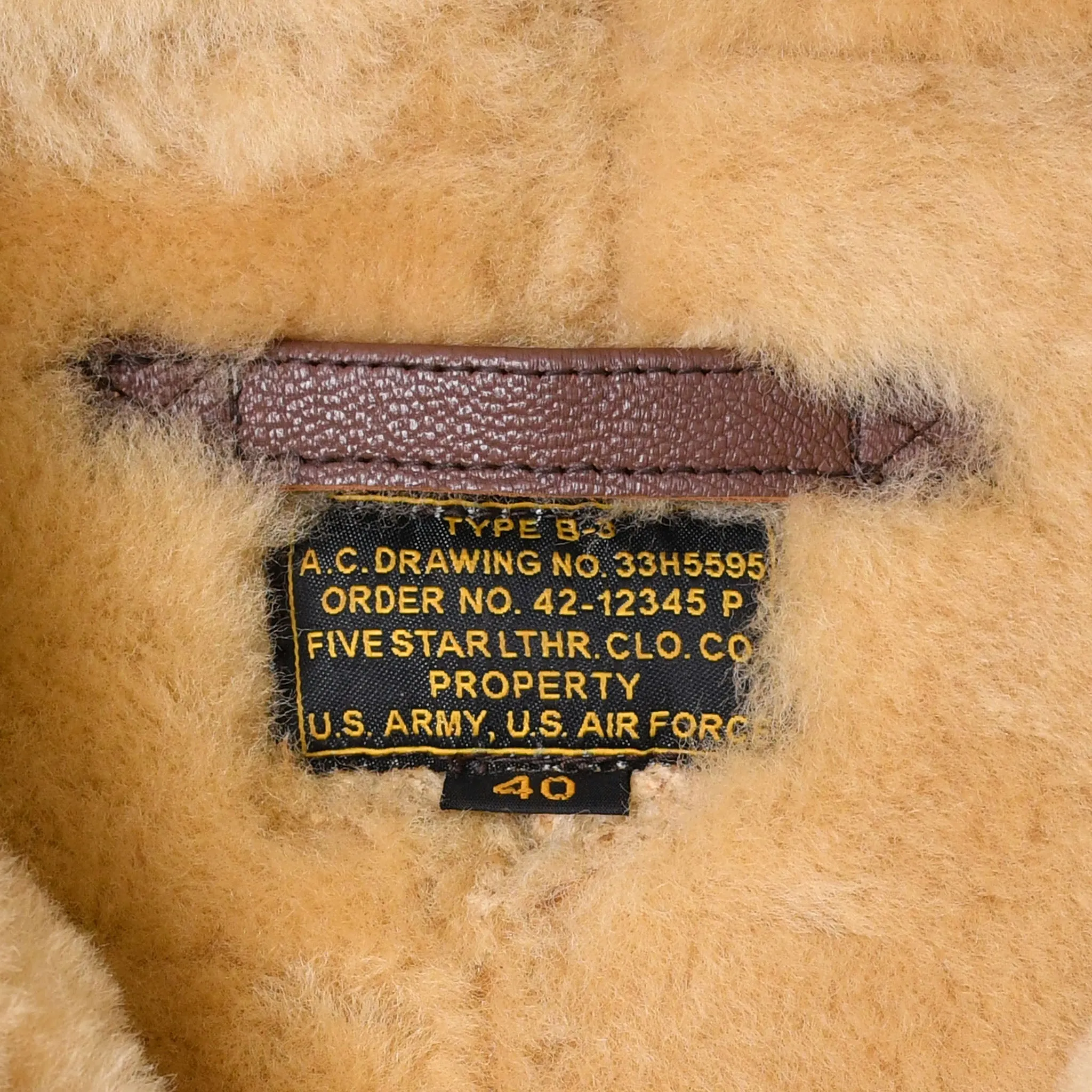 MEN'S CLASSIC B-3 WWII REAL SHEEPSHEARLING BOMBER PILOT US AIR CORPS JACKET