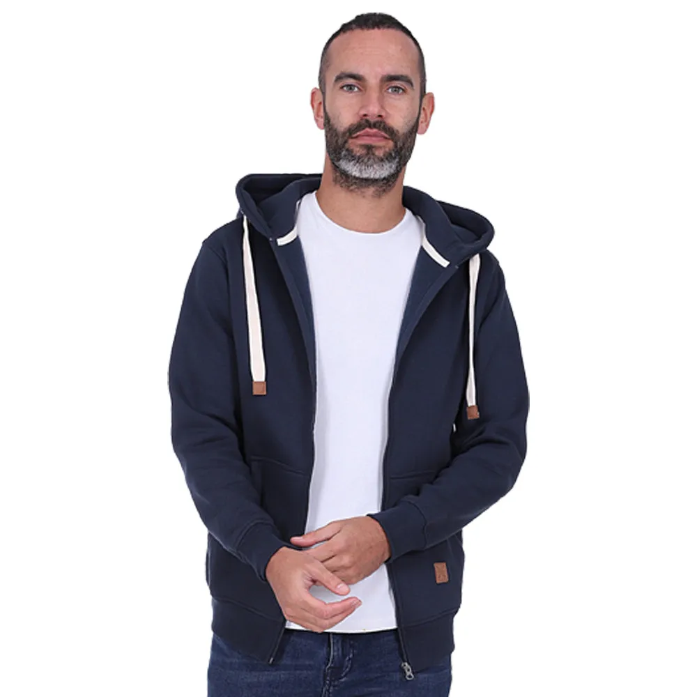 Men's Full Zip Fleece Hoodie - Black