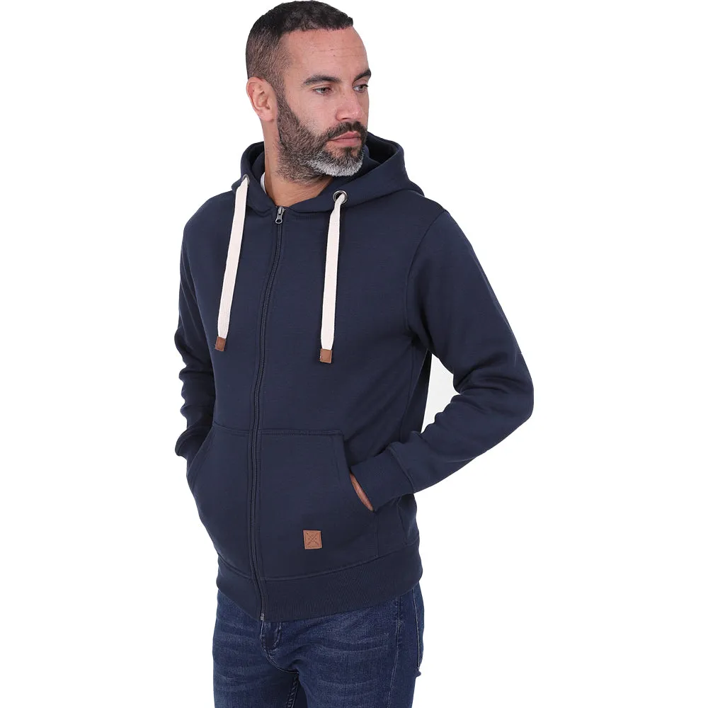 Men's Full Zip Fleece Hoodie - Black