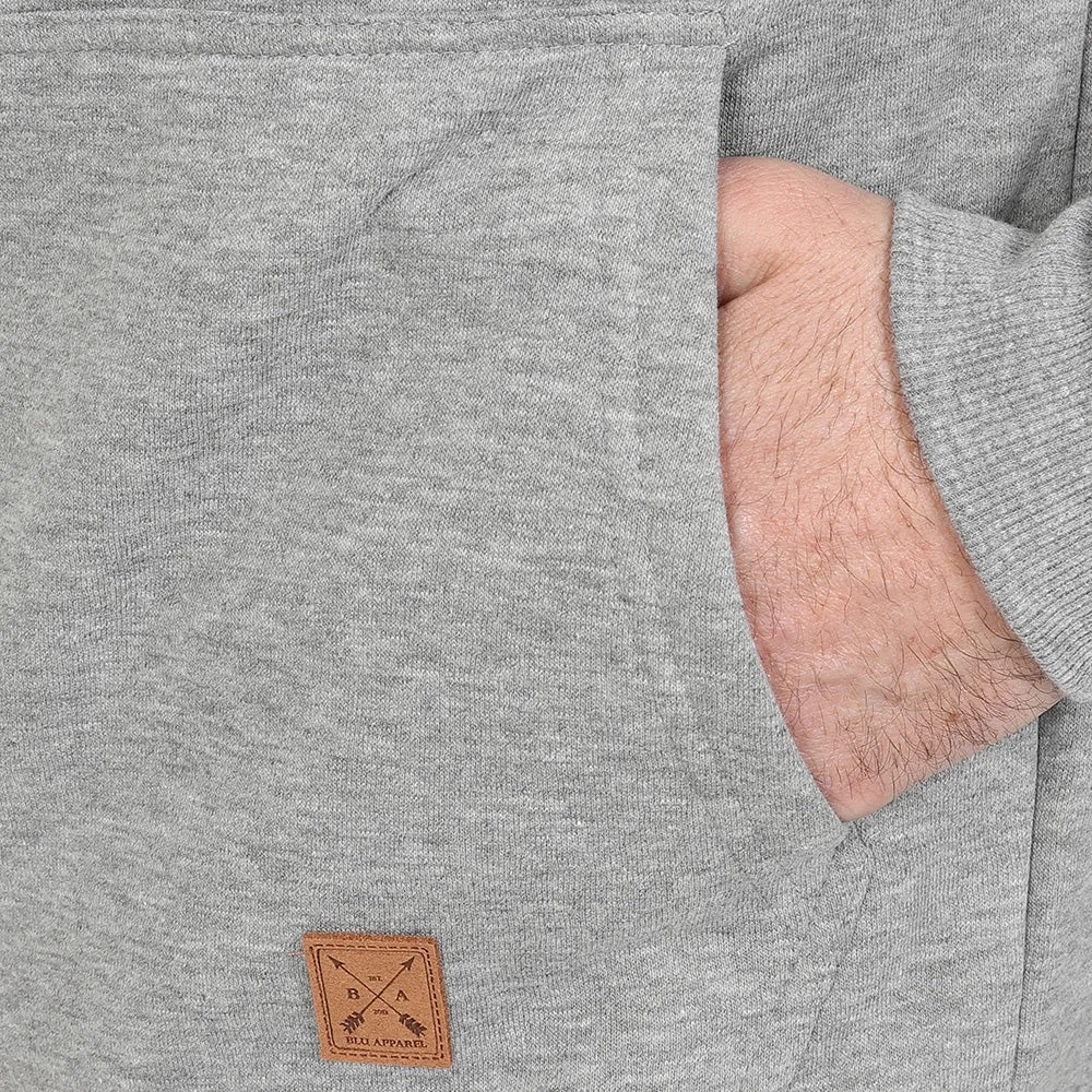 Men's Full Zip Fleece Hoodie - Black