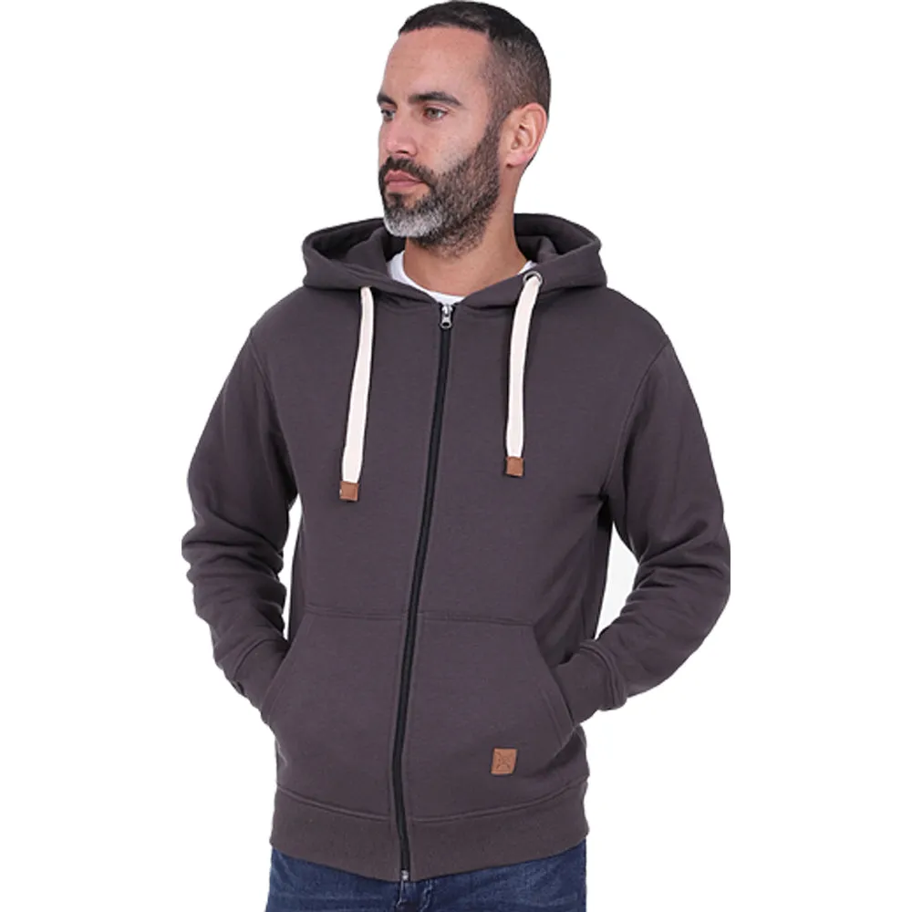 Men's Full Zip Fleece Hoodie - Black
