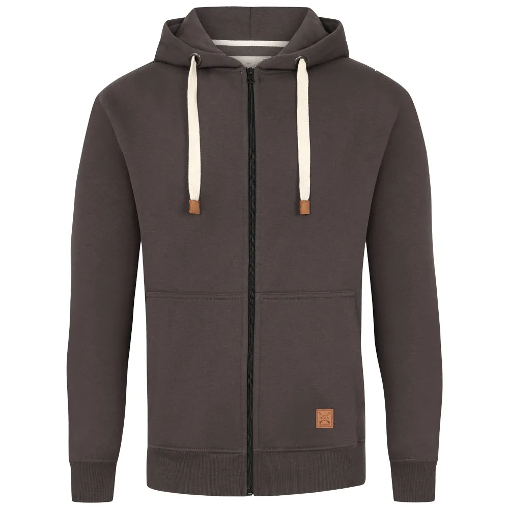 Men's Full Zip Fleece Hoodie - Black