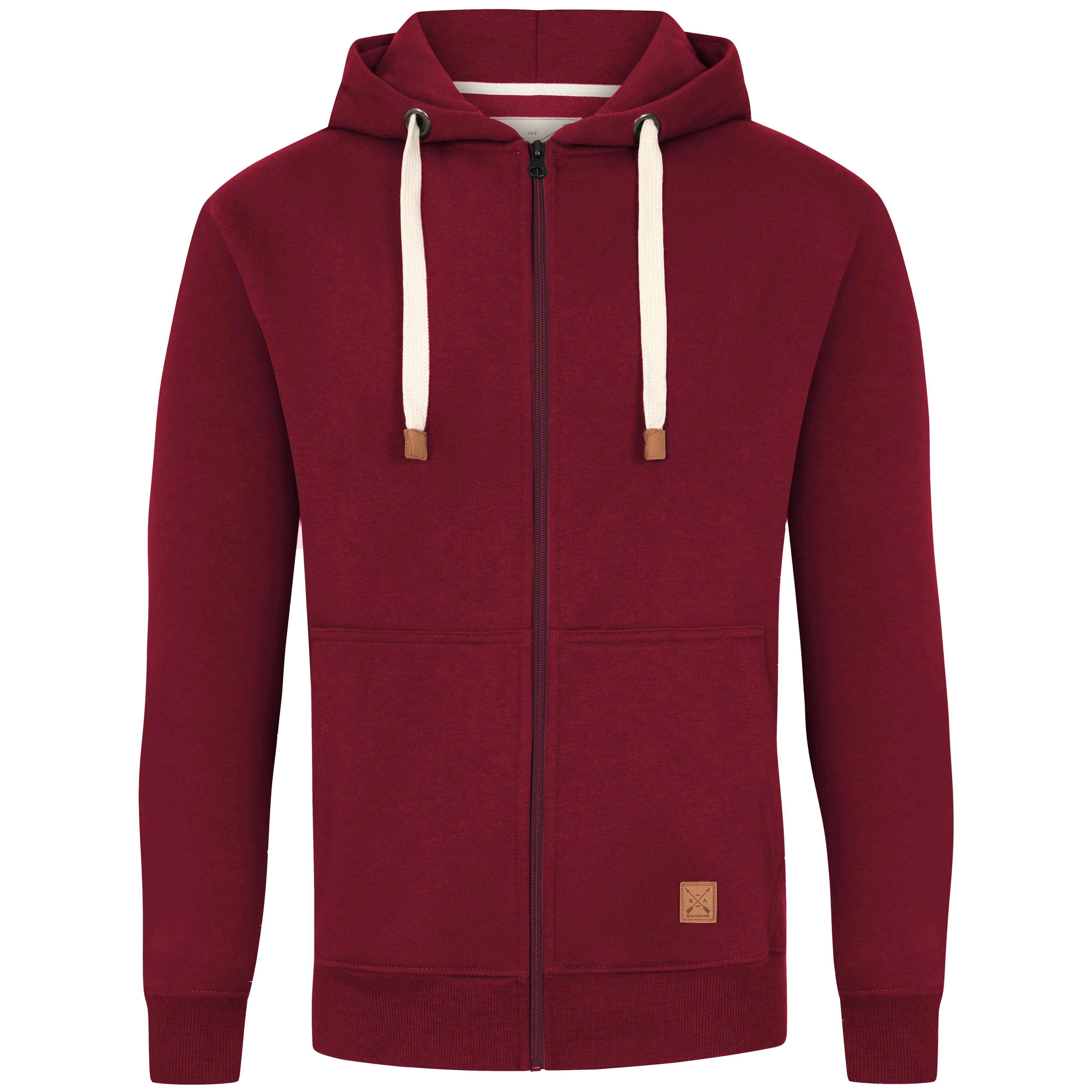 Men's Full Zip Fleece Hoodie - Black