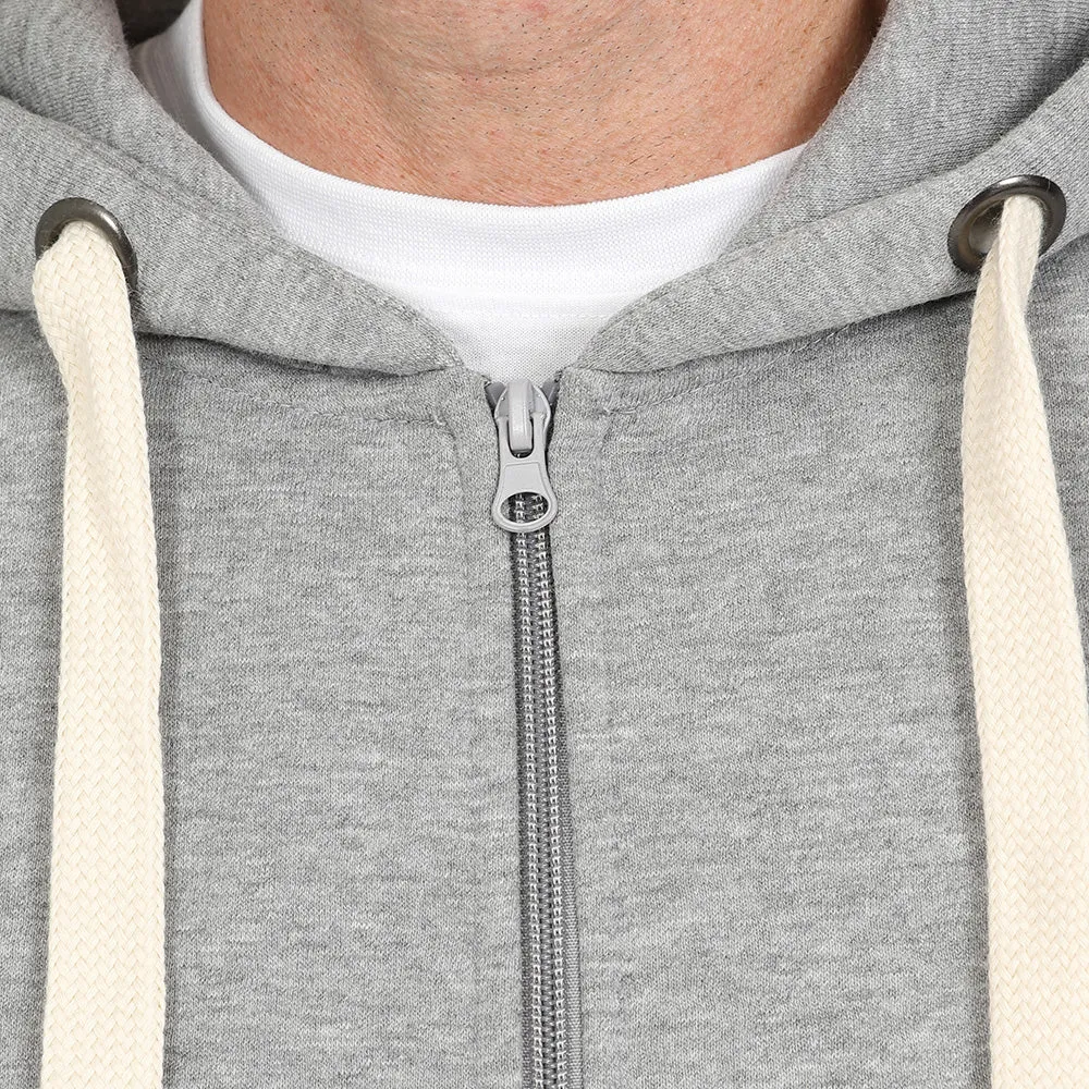 Men's Full Zip Fleece Hoodie - Black