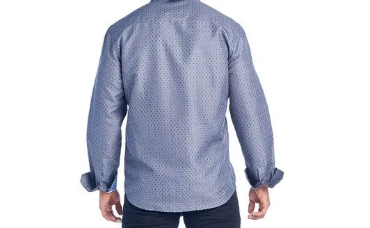Mens Grey Diamonds Dress Shirt