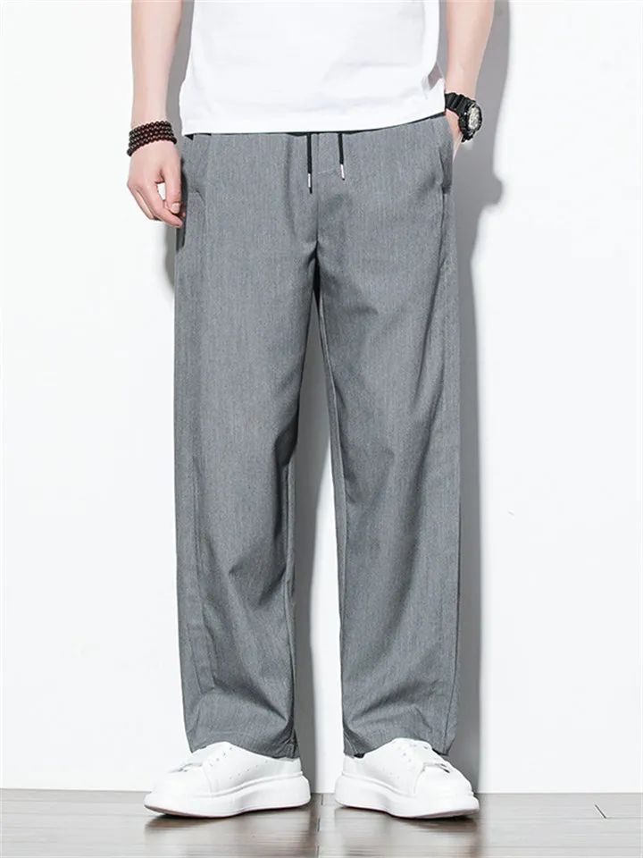 Men's Japanese Style Straight Leg Casual Pants