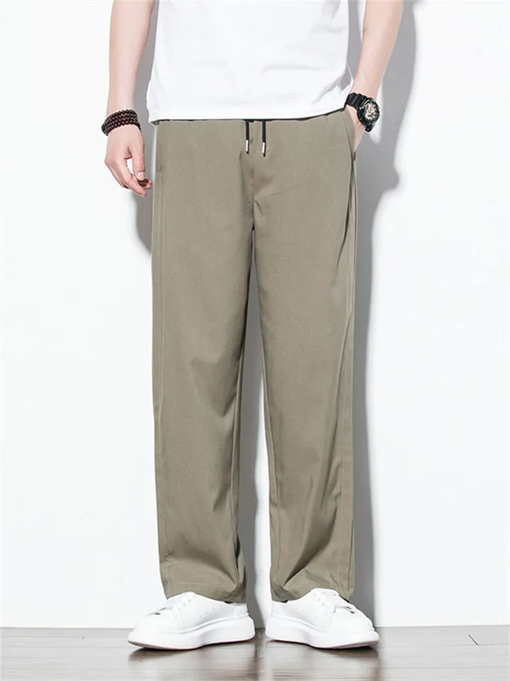 Men's Japanese Style Straight Leg Casual Pants