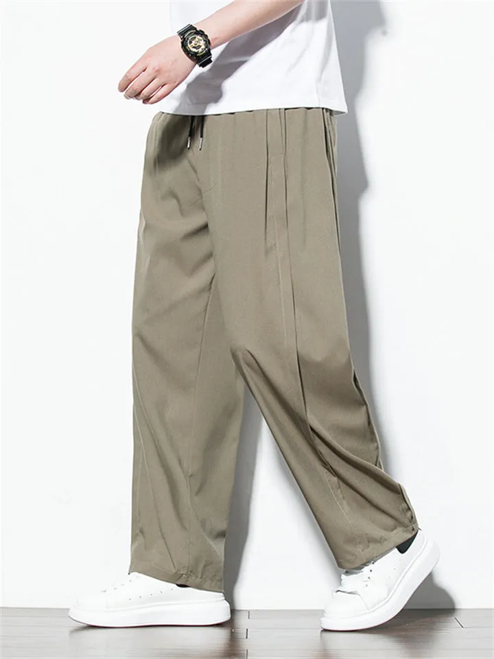 Men's Japanese Style Straight Leg Casual Pants