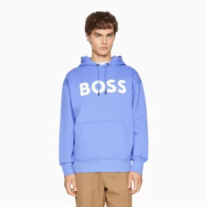 Men's Logo Print Hoodie In French Terry Cotton