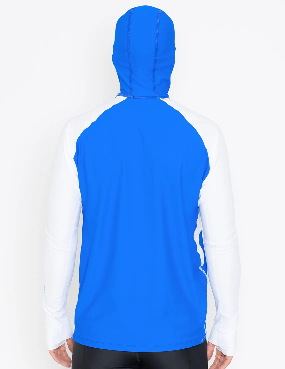 Men's Snorkel Hoodie Rash Guard - Caribbean Fish ID - Royal