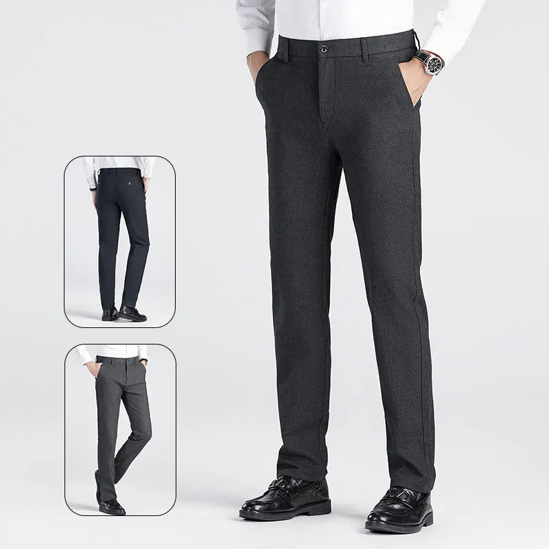 Men's Wool Blend Dress Pants | Winter Professional Business Trousers