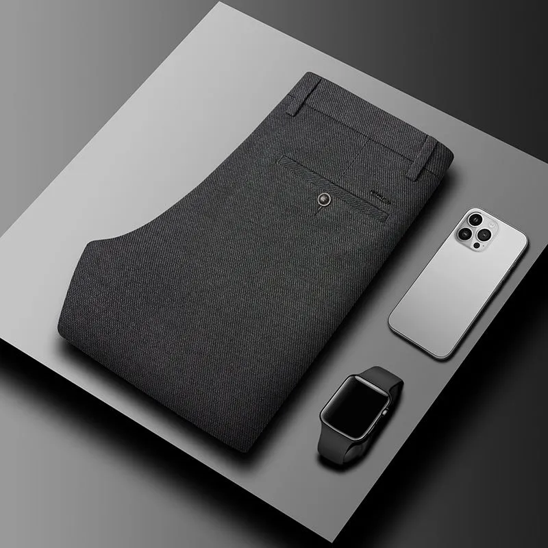 Men's Wool Blend Dress Pants | Winter Professional Business Trousers