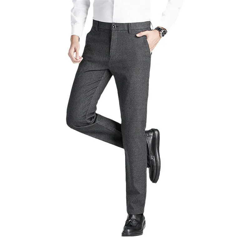Men's Wool Blend Dress Pants | Winter Professional Business Trousers