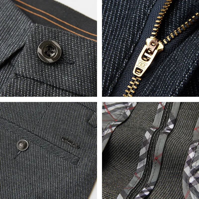 Men's Wool Blend Dress Pants | Winter Professional Business Trousers