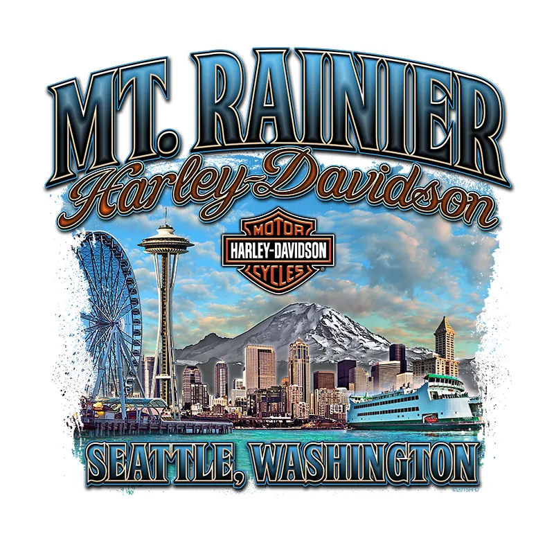 Mt. Rainier Harley-Davidson® Men's Seattle Strong Box Zip Up Sweatshirt