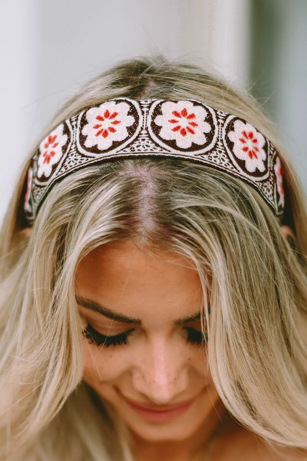 Multicolour Vintage Floral Embroidered Headband