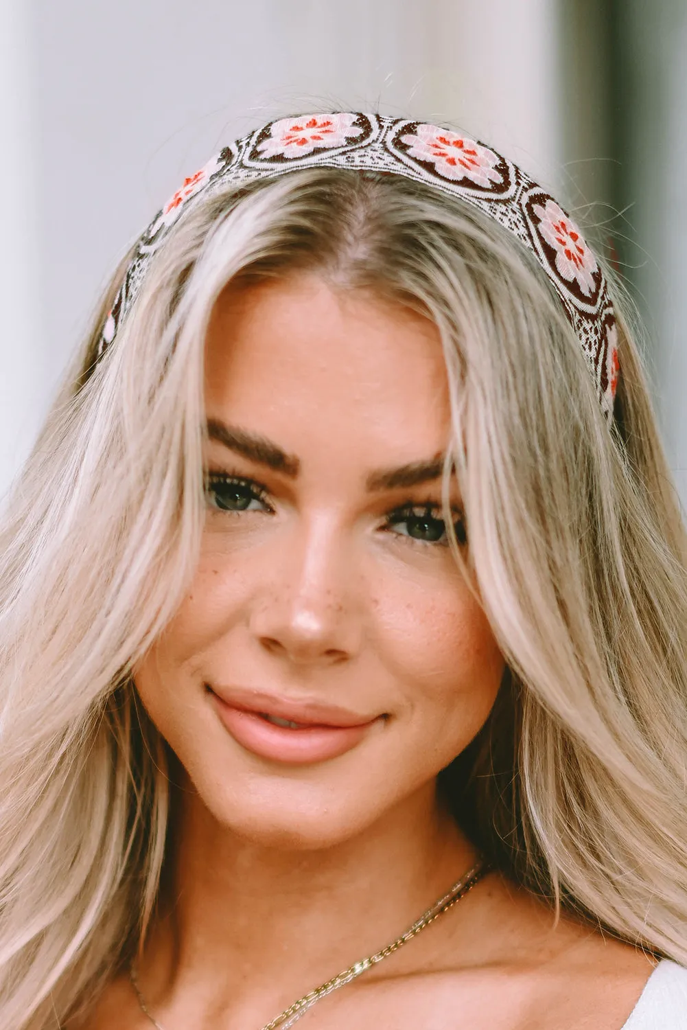 Multicolour Vintage Floral Embroidered Headband