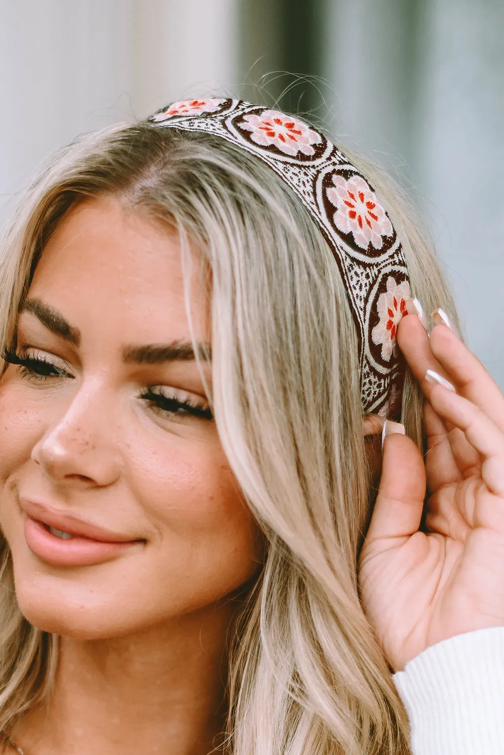 Multicolour Vintage Floral Embroidered Headband
