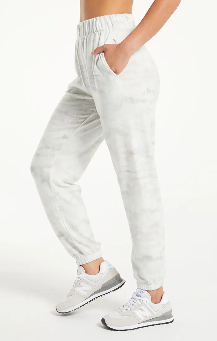 Oakland watercolor joggers in sandstone
