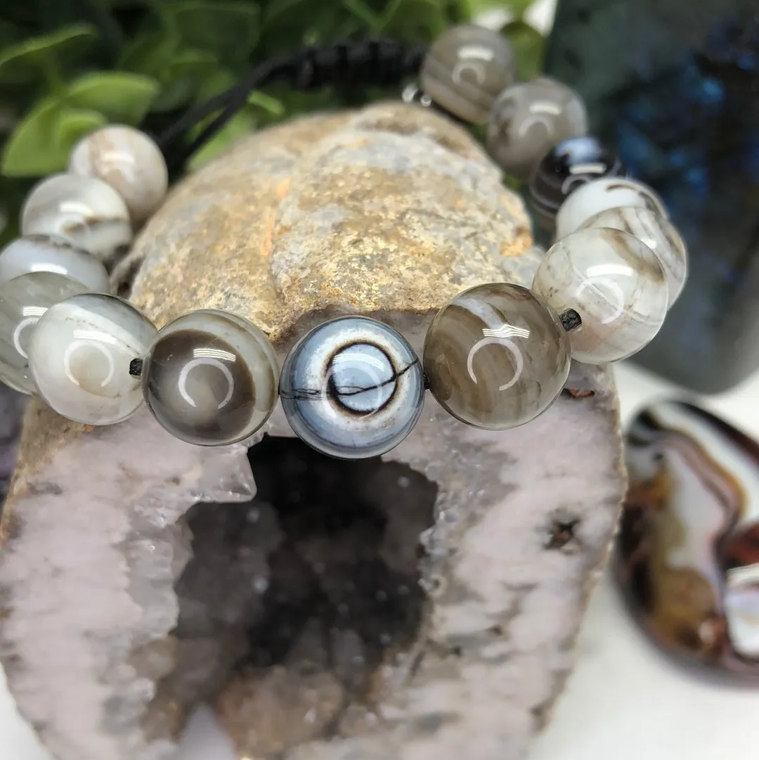 Onyx Macrame Bracelet- Greg