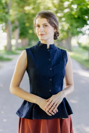 Peplum Vest, Sleeveless